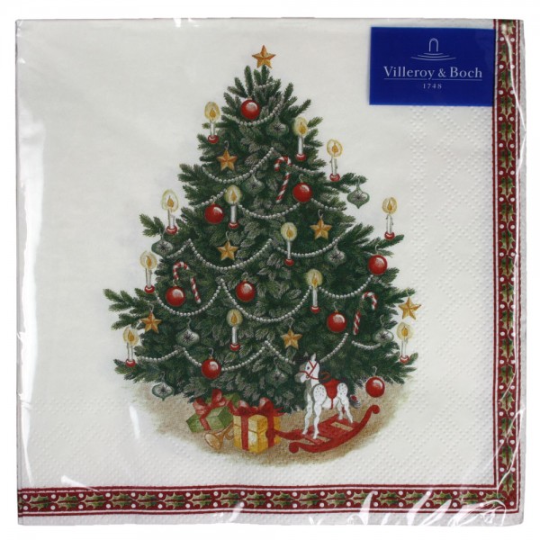 Villeroy &amp; Boch Weihnachtsservietten L802400 Toy&#039;s Fantasy Tree Lunch-Servietten 3-lagig (20 Stk.) 3