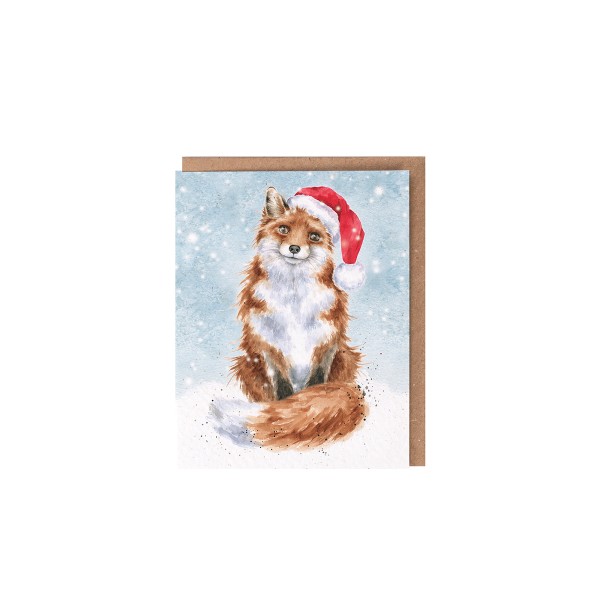 Wrendale Mini-Karten XGE038 Festive Fox