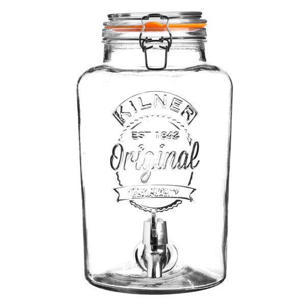 Kilner Getränkespender 0025.405 ROUND Bügelverschluss Getränkespender, 5l