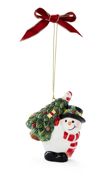 Spode Christmas Tree Ornament Schneemann mit Baum