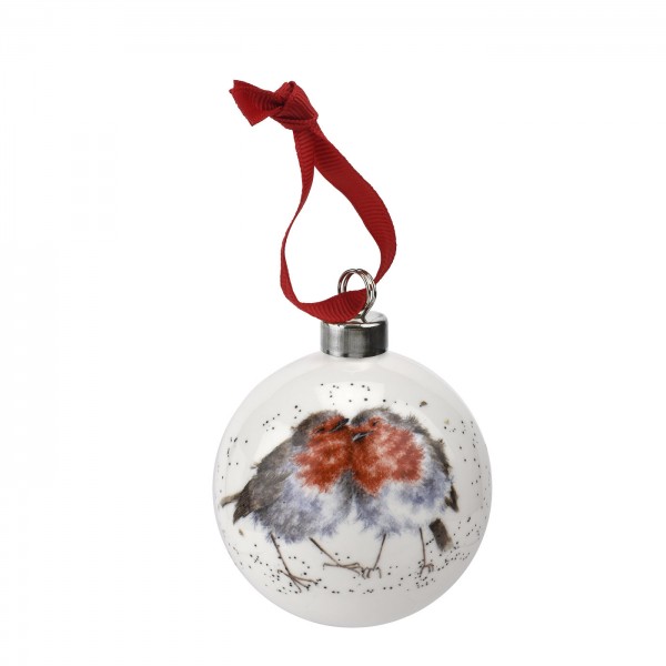 Royal Worcester Wrendale Designs Weihnachtskugel, Snuggled up together (WNPE79011-XG)