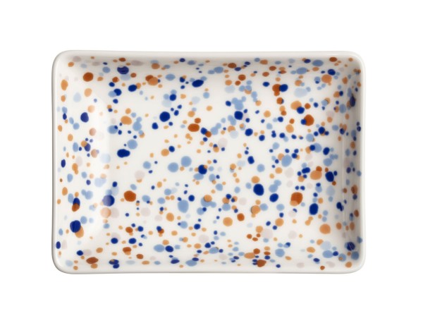 Iittala Oiva Toikka Collection 1065513 A6 Teller rechteckig 10x15cm Helle blue-brown