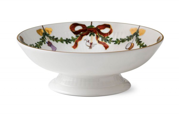 Royal Copenhagen Star Fluted Christmas 1016967 Schale auf Fuß 18cm