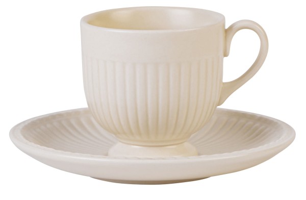 Wedgwood Edme Plain Espresso-Obere 0,09 l mit Untertasse 12,8 cm in GK