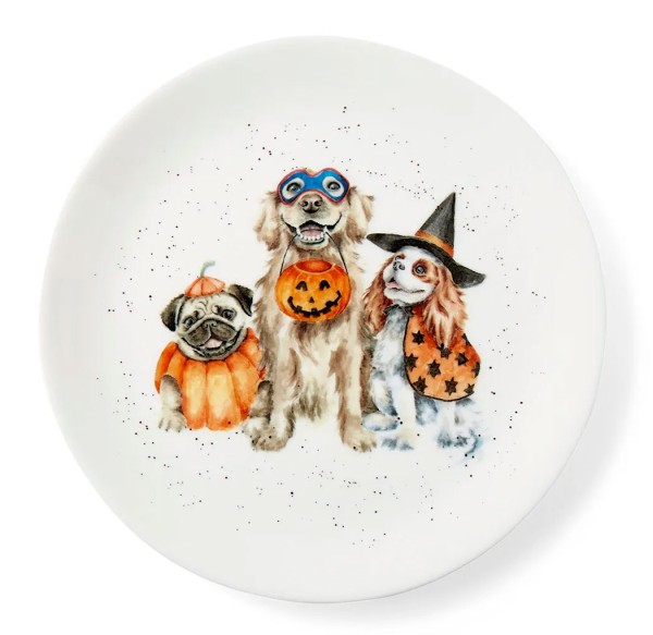 Royal Worcester Wrendale Designs WNSB5658-XL Coupe Teller 20 cm - Trick or Treat (Dogs)