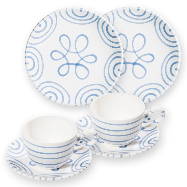 Gmundner Blaugeflammt 0102STSC06SET Frühstück für 2 Cup