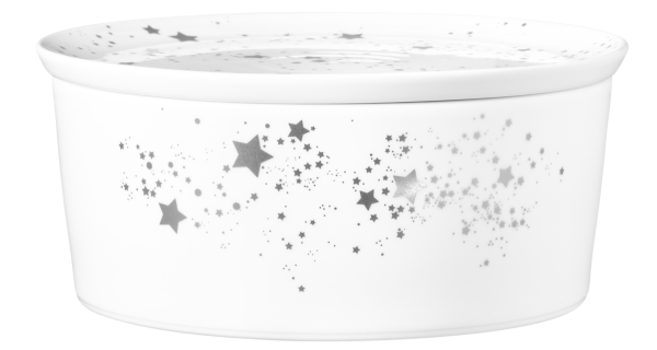 Seltmann Liberty Silver Stars Schale rund mit Deckel 21x9 cm