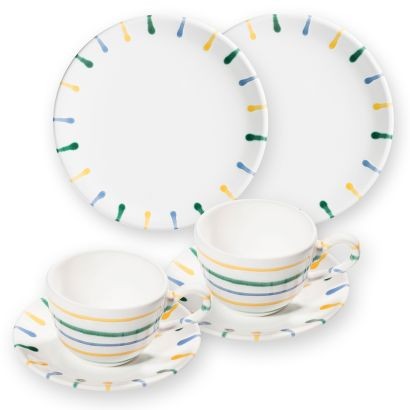 Gmundner Buntgeflammt 0103STSC06SET Frühstück für 2 Cup