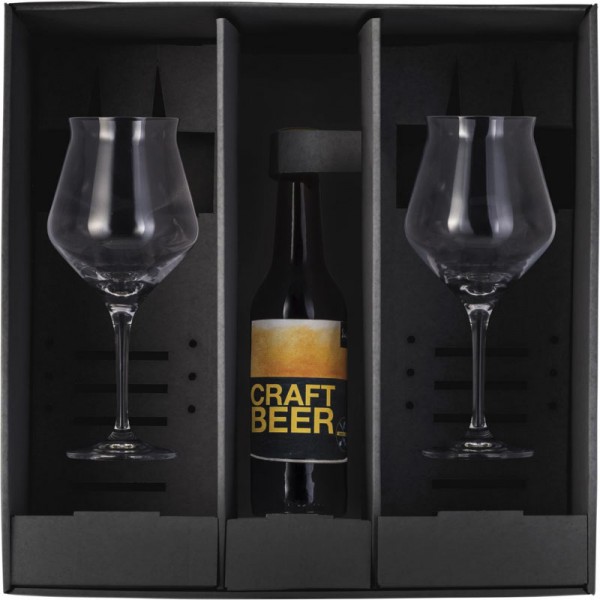 Eisch Craft Beer 2 Craft Beer Kelche Black in Geschenkkarton (203/13) 20,5 cm