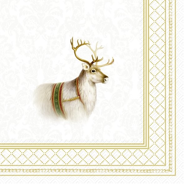 Ihr CLASSIC CHRISTMAS REINDEER gold C1055409 Cocktail-Servietten