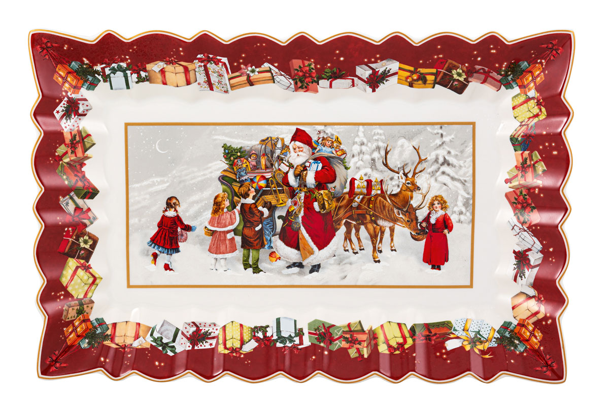 Villeroy & Boch Toy´s Fantasy 1483322211 Kuchenplatte eckig, Santa und