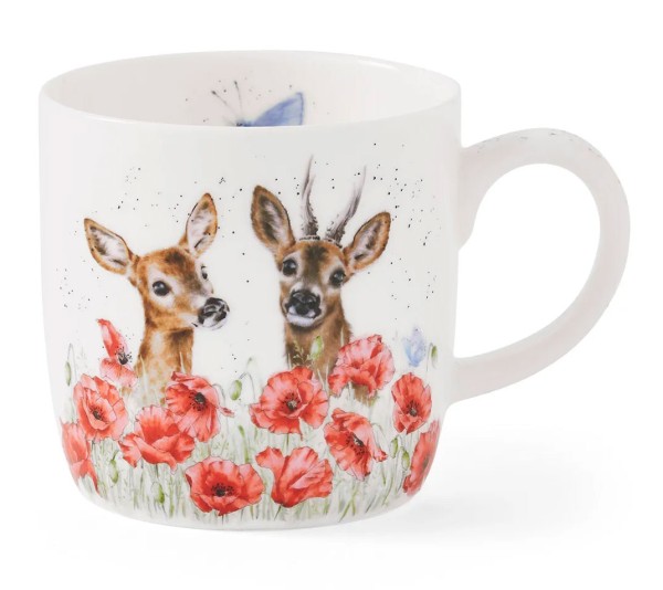 Royal Worcester Wrendale Designs MMUO5629-XS Becher mit Henkel, Deer to me (Rehbock) 0,31 l