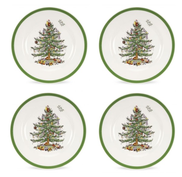 Spode Christmas Tree 4er-Set Speiseteller