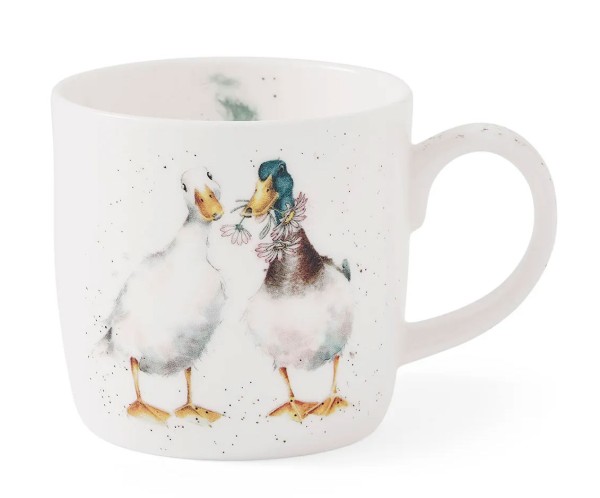 Royal Worcester Wrendale Designs MMUP5629-XS Becher mit Henkel, Duck Love (Enten) 0,31 l