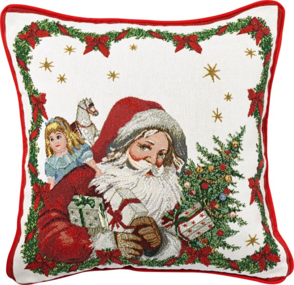 Villeroy &amp; Boch Toy&#039;s Fantasy 14-8332-6191 Gobelin Kissen, Santa 45 x 45 cm