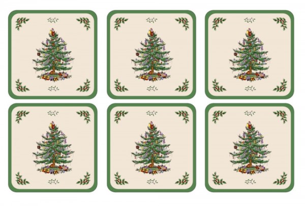 Spode Christmas Tree 6er-Set Gläseruntersetzer