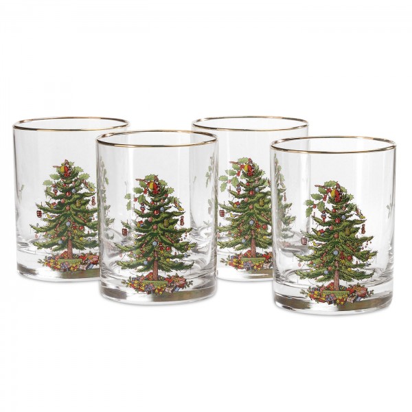 Spode Christmas Tree 4er-Set Whiskybecher