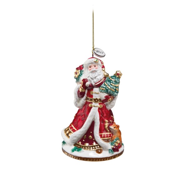 Goebel Weihnachten Jahreseditionen Fitz &amp; Floyd 51000461 Santa Jahresglocke 2017 13,5 cm