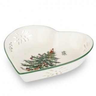 Spode Christmas Tree Durchbruchschale Herz