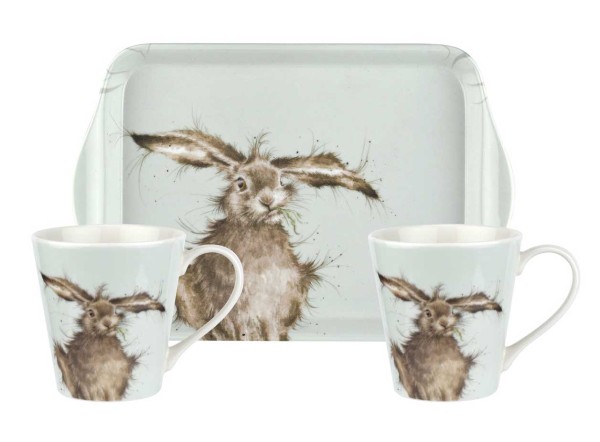 Royal Worcester Wrendale Designs Hare Mug &amp; Tray Set X0011658892