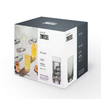 Schott Zwiesel SIMPLE (Convention) 7745 LONGDRINK 79, 6er Geschenkkarton, Höhe 155 mm/370 ml