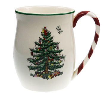 Spode Christmas Tree Becher mit gestreiftem Henkel