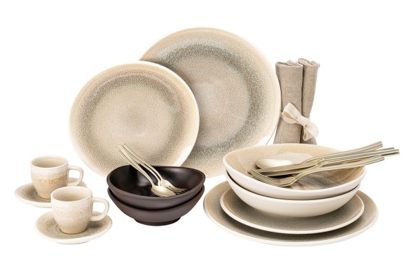 Rosenthal Junto Lifestyle-Mix Set 24-tlg. Espresso, Dune/Slate Grey