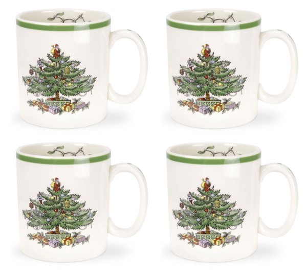 Spode Christmas Tree 4er-Set Becher mit Henkel