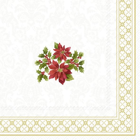 Ihr CLASSIC CHRISTMAS POINSETTIA gold L1055309 Lunch-Servietten