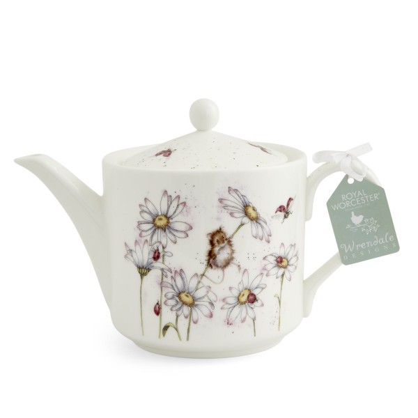 Royal Worcester Wrendale Designs Teekanne (mouse &amp; flower) 1,1 l WNQS3924-XT