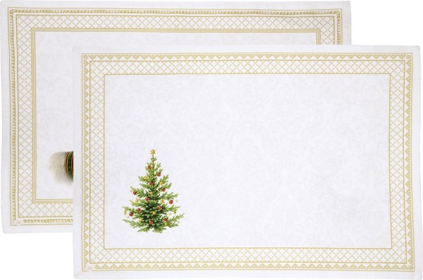 Ihr CLASSIC CHRISTMAS TREE gold SPM1055509 Tischset (91 % Baumwolle, 9 % Polyester) 48 x 33 cm