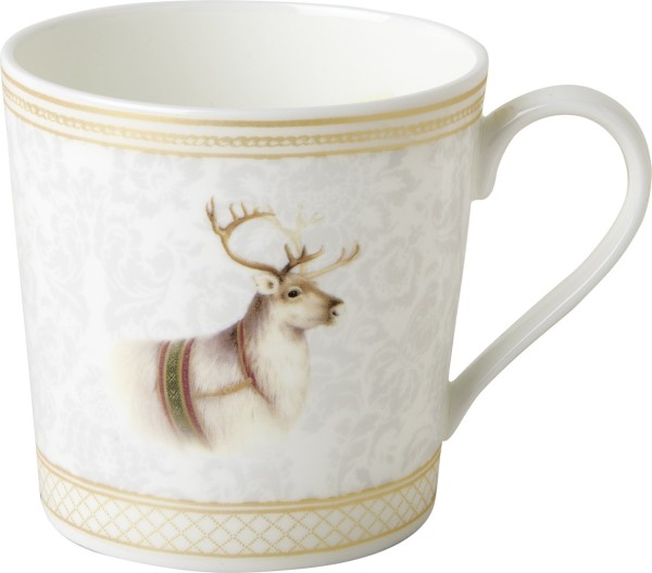 Ihr CLASSIC CHRISTMAS REINDEER gol BOJ1055409 Bone China Becher 350 ml