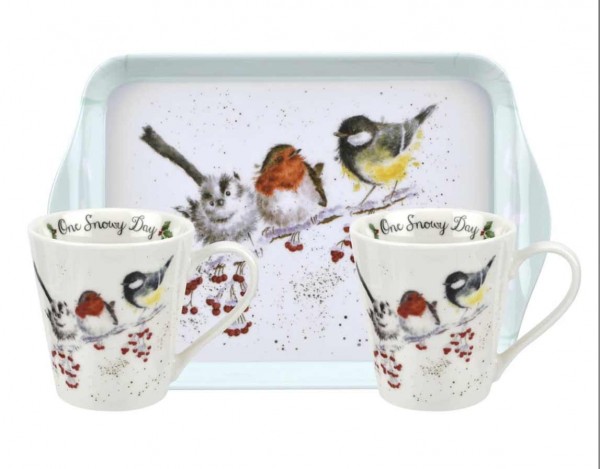 Royal Worcester Wrendale Designs Xmas Mug &amp; Tray Set X0011658930