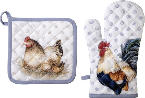 Ihr ALBERT ROOSTER SGC1031100 Grillhandschuh und Topflappen-Set