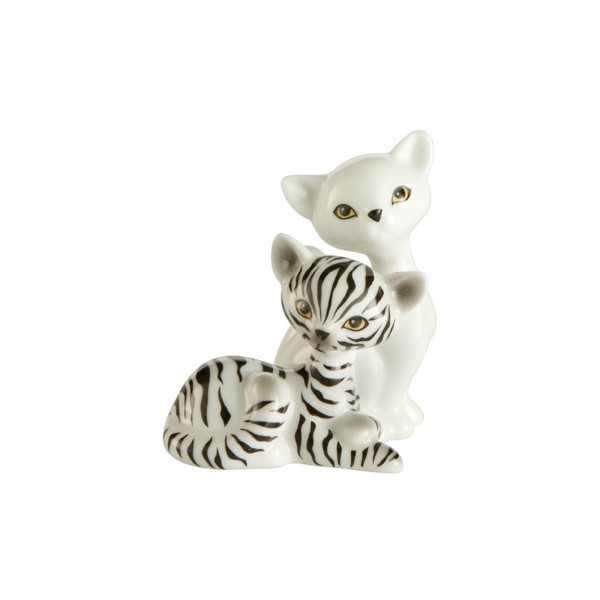 Goebel Kitty de Luxe Minis Katzenpärchen Zebra 6 x 5 cm