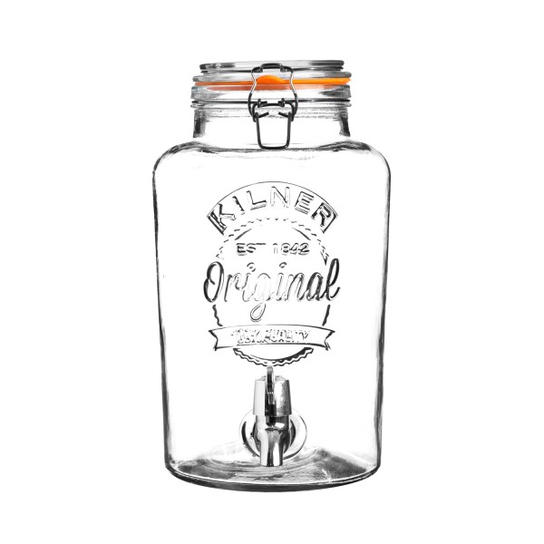 Kilner Getränkespender 0025.403 ROUND Bügelverschluss Getränkespender, 8l