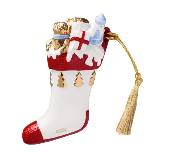 Villeroy &amp; Boch Christmas Classics 14-8675-4343 Ornament Nikolausstiefel, 10 cm