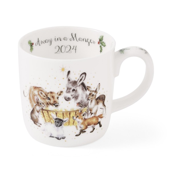 Royal Worcester Wrendale Designs WNTP4020-XD Becher mit Henkel 0,4 l 2024 - Away in a Manger