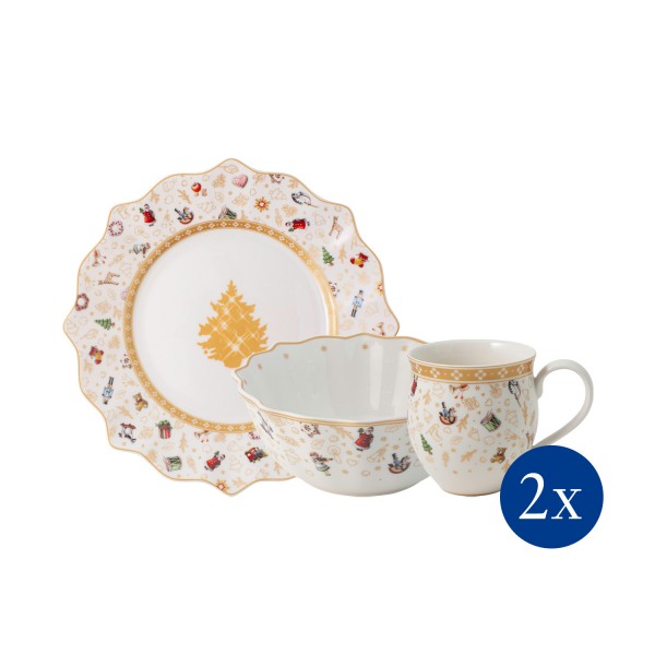 Villeroy &amp; Boch Toy`s Delight 1485859075 Frühstücks-Set für 2 Jubiläumsedition, 6tlg.